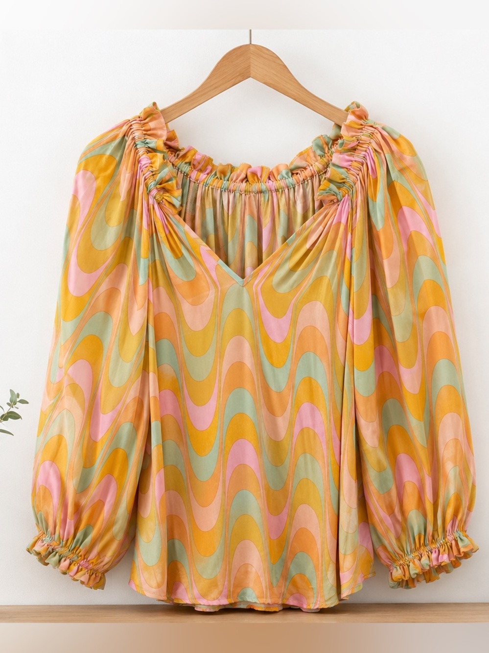 Gilner Farrar Retro Wave Peasant Blouse – Women’s XS